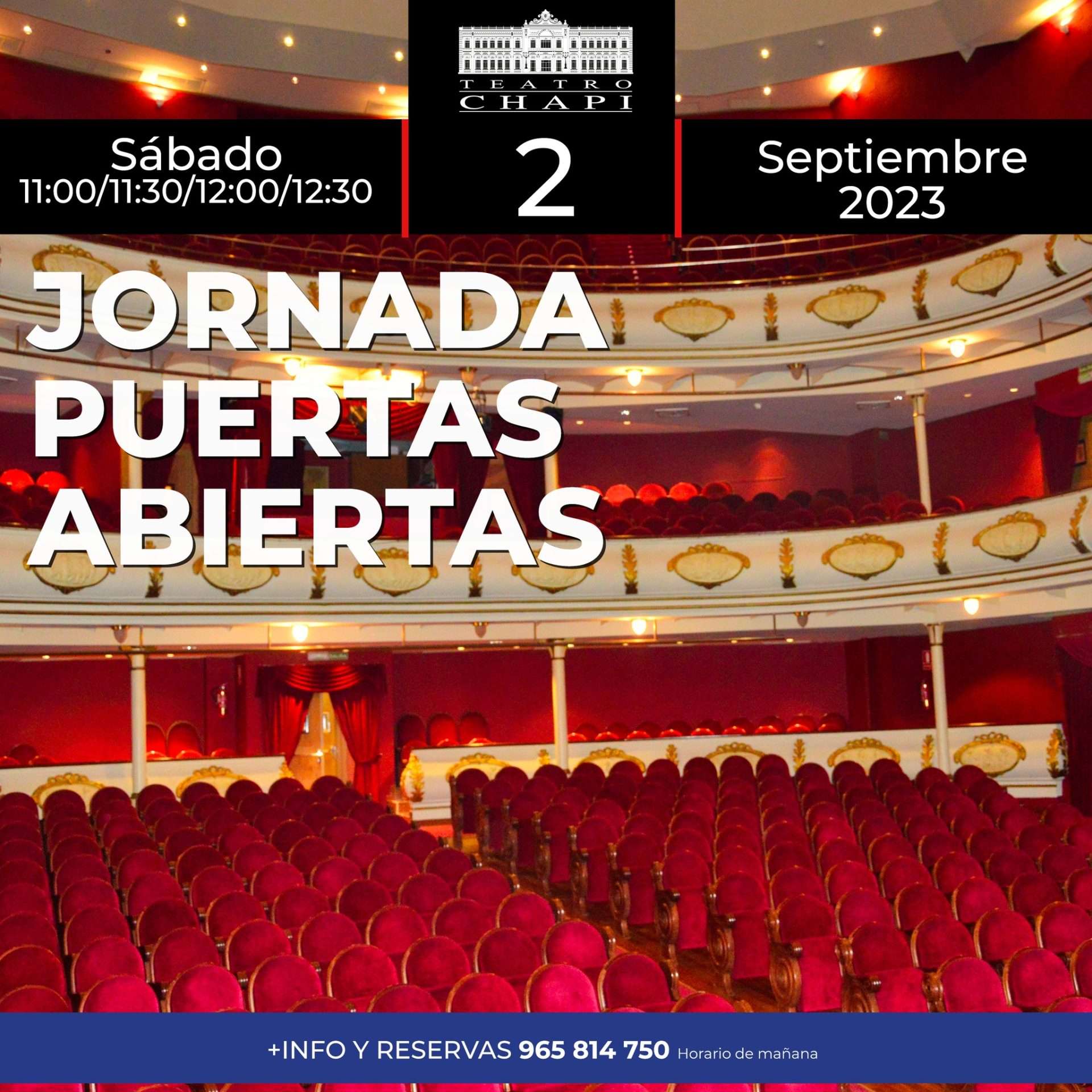 Teatro Chapí Jornada de puertas abiertas Disfruta Villena
